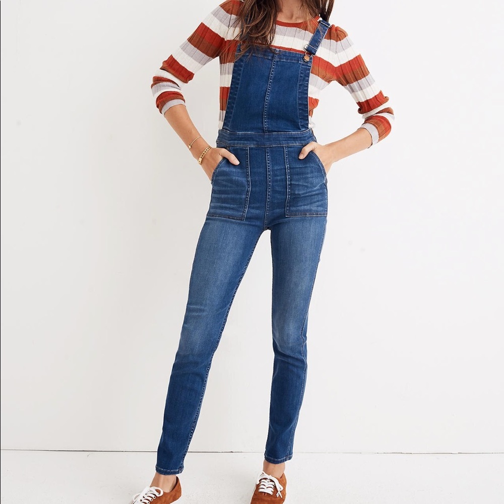 Madewell Skinny Overalls in Santiago Wash
